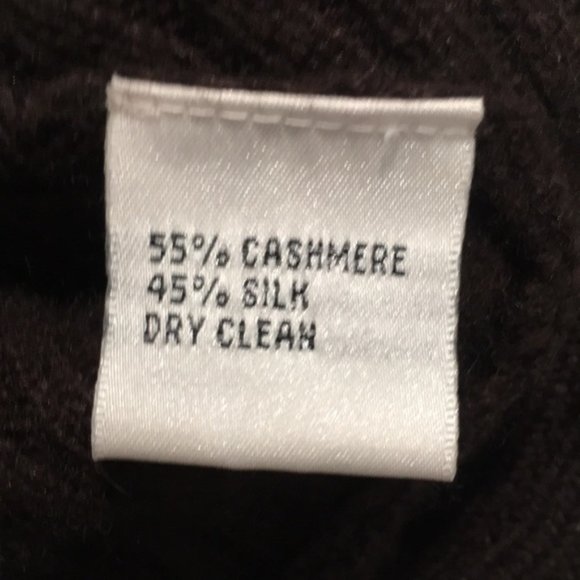 TALBOTS Women’s Cashmere Silk Blend Petites Cardigan Knit Tulip Hem Button Brown - Picture 6 of 13